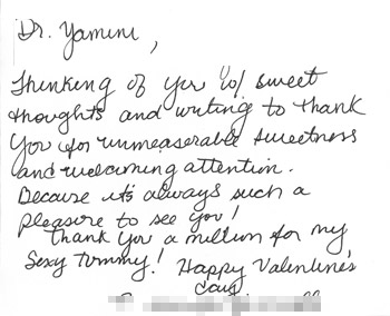 Letters from Dr. Yamini patients - letter 4